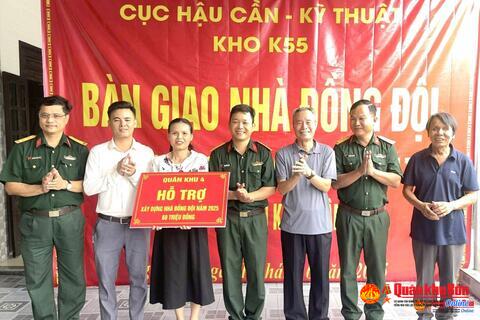 Kho K55, Cục Hậu cần - Kỹ thuật Quân khu 4: Bàn giao “Nhà đồng đội” tặng quân nhân có hoàn cảnh khó khăn