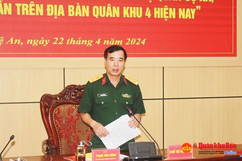 Cục Chính trị Quân khu 4 khảo sát, nghiên cứu Đề tài khoa học tại tỉnh Nghệ An