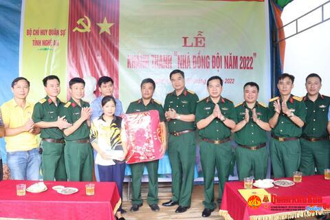 Bộ Chỉ huy Quân sự tỉnh Nghệ An khánh thành, bàn giao “Nhà đồng đội”