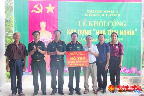 Đoàn Kinh tế - Quốc phòng 4 khởi công xây tặng Nhà tình nghĩa