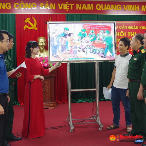 68 tác phẩm tham gia Hội thi vẽ tranh tuyên truyền chào mừng Đại hội Đoàn Thanh niên Cộng sản Hồ Chí Minh Quân khu 4