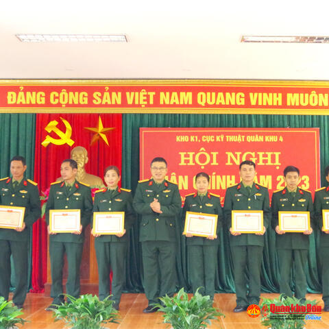 Đảng ủy Kho K1 (Cục Kỹ thuật Quân khu 4) lãnh đạo hoàn thành tốt nhiệm vụ năm 2023