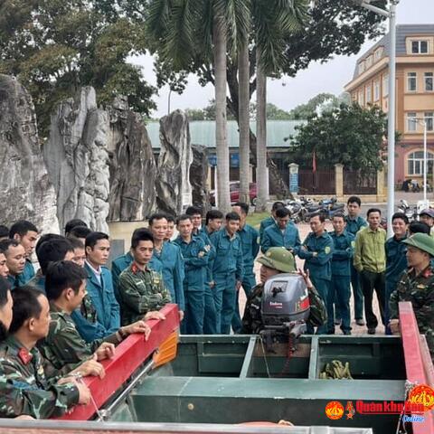 Ban CHQS huyện Quỳ Hợp, Nghệ An nâng cao kỹ năng cứu hộ, cứu nạn