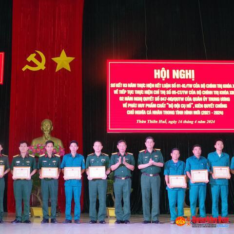 Đảng ủy Quân sự tỉnh Thừa Thiên Huế: Sơ kết 3 năm thực hiện Kết luận 01 của Bộ chính trị và 2 năm thực hiện Nghị  quyết 847 của Quân ủy Trung ương