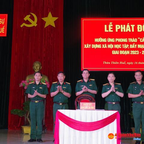 Bộ CHQS tỉnh Thừa Thiên Huế: Phát động hưởng ứng Phong trào thi đua xây dựng xã hội học tập