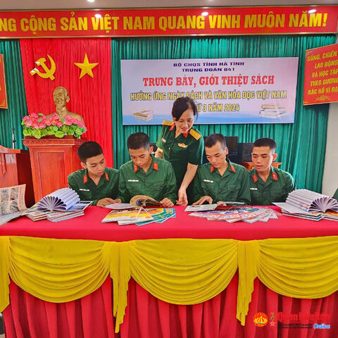 Lan tỏa phong trào đọc sách trong lực lượng vũ trang tỉnh Hà Tĩnh