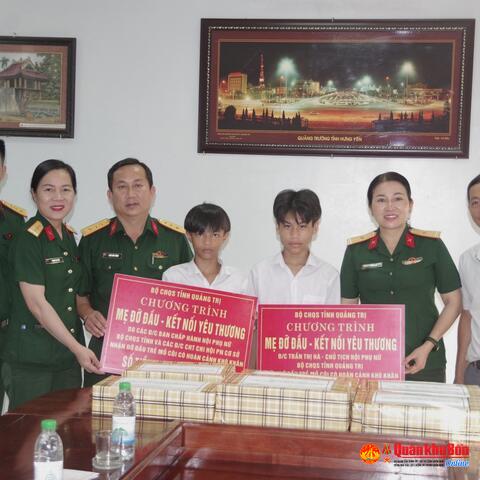 Hội Phụ nữ Bộ Chỉ huy Quân sự tỉnh Quảng Trị: Hỗ trợ kinh phí cho trẻ em cho hoàn cảnh khó khăn