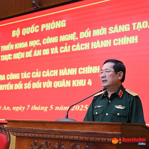 Quân khu 4: Thực hiện tốt công tác cải cách hành chính và chuyển đổi số