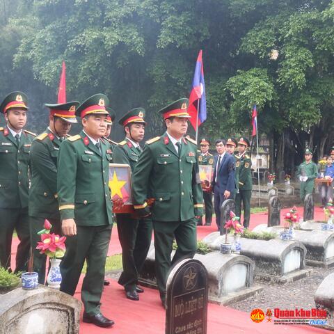 Tỉnh Thanh Hóa tổ chức Lễ truy điệu và an táng hài cốt liệt sĩ hy sinh tại Lào