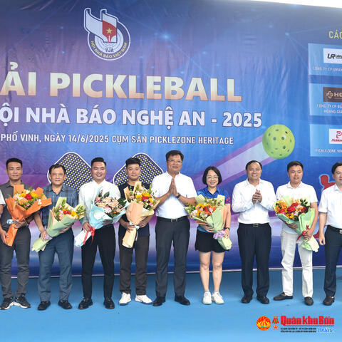 Khai mạc Giải Pickleball Cup Hội Nhà báo Nghệ An năm 2025