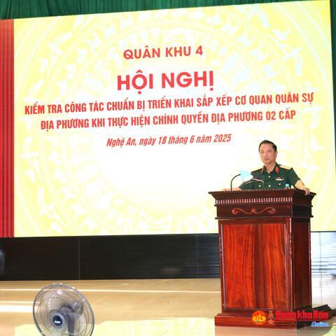 Kiểm tra công tác chuẩn bị triển khai sắp xếp cơ quan quân sự địa phương.