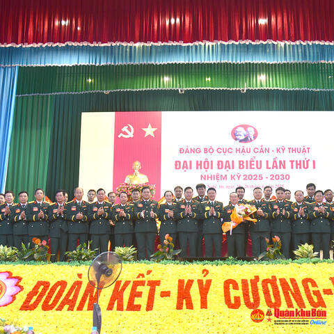 Đảng bộ Cục Hậu cần - Kỹ thuật Quân khu 4 Đại hội đại biểu nhiệm kỳ 2025 - 2030 thành công tốt đẹp