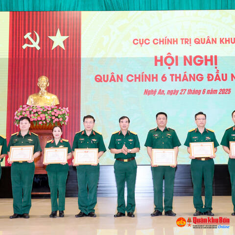 Cục Chính trị Quân khu 4: Hội nghị Quân chính 6 tháng đầu năm 2025