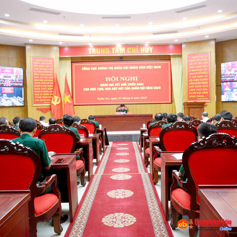 Tổng cục Chính trị tổ chức Hội nghị đánh giá kết quả triển khai xóa nhà tạm, nhà dột nát trong Quân đội năm 2025