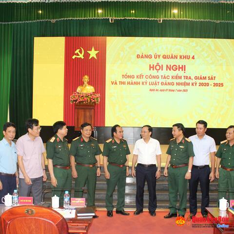 Đảng ủy Quân khu 4: Tổng kết công tác kiểm tra, giám sát nhiệm kỳ 2020 – 2025