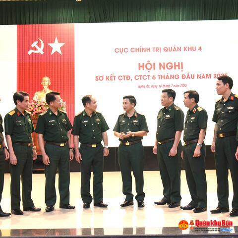 Quân khu 4: Sơ kết công tác Đảng, công tác chính trị 6 tháng đầu năm 2025