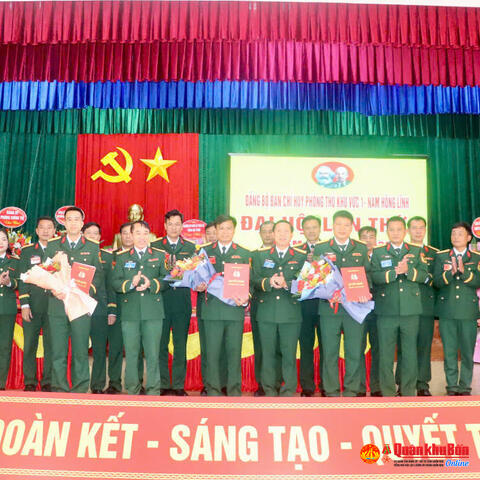 Đảng bộ Ban Chỉ huy phòng thủ khu vực 1 - Nam Hồng Lĩnh Đại hội lần thứ nhất, nhiệm kỳ 2025-2030 thành công tốt đẹp