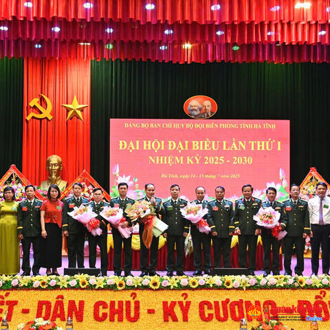 Đại hội đại biểu Đảng bộ Ban Chỉ huy Bộ đội Biên phòng tỉnh Hà Tĩnh lần thứ 1 thành công tốt đẹp