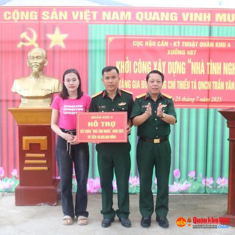 Xưởng 467 khởi công xây dựng “Nhà tình nghĩa"