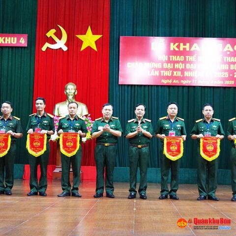 Khai mạc Hội thao Thể dục thể thao Quân khu 4