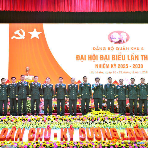 Đại hội đại biểu Đảng bộ Quân khu 4 lần thứ XII, nhiệm kỳ 2025-2030 thành công tốt đẹp