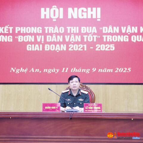 Cục Chính trị Quân khu 4 đón nhận Bằng khen của Bộ trưởng Bộ Quốc phòng trong Phong trào thi đua “Dân vận khéo”, xây dựng “Đơn vị dân vận tốt”