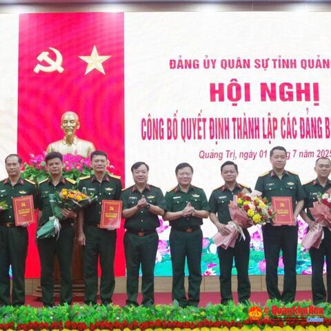 Đảng ủy Quân sự tỉnh Quảng Trị công bố quyết định thành lập các đảng bộ trực thuộc và tổ chức hội nghị phiên thứ nhất