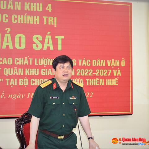 Khảo sát xây dựng đề án nâng cao chất lượng công tác dân vận trên địa bàn tỉnh Thừa Thiên Huế