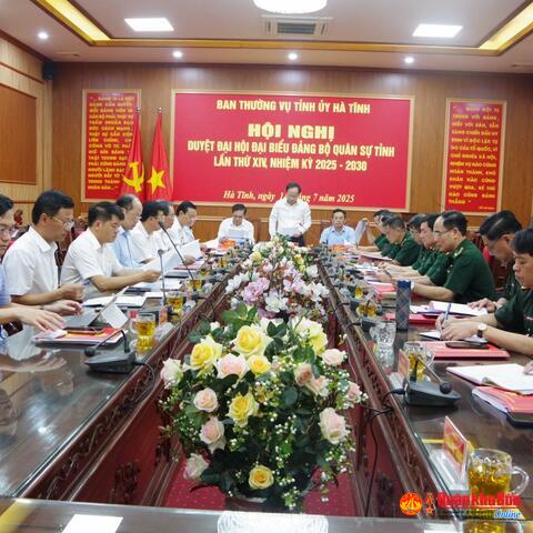 Đảng bộ Quân sự tỉnh Hà Tĩnh làm tốt mọi công tác chuẩn bị cho tổ chức Đại hội