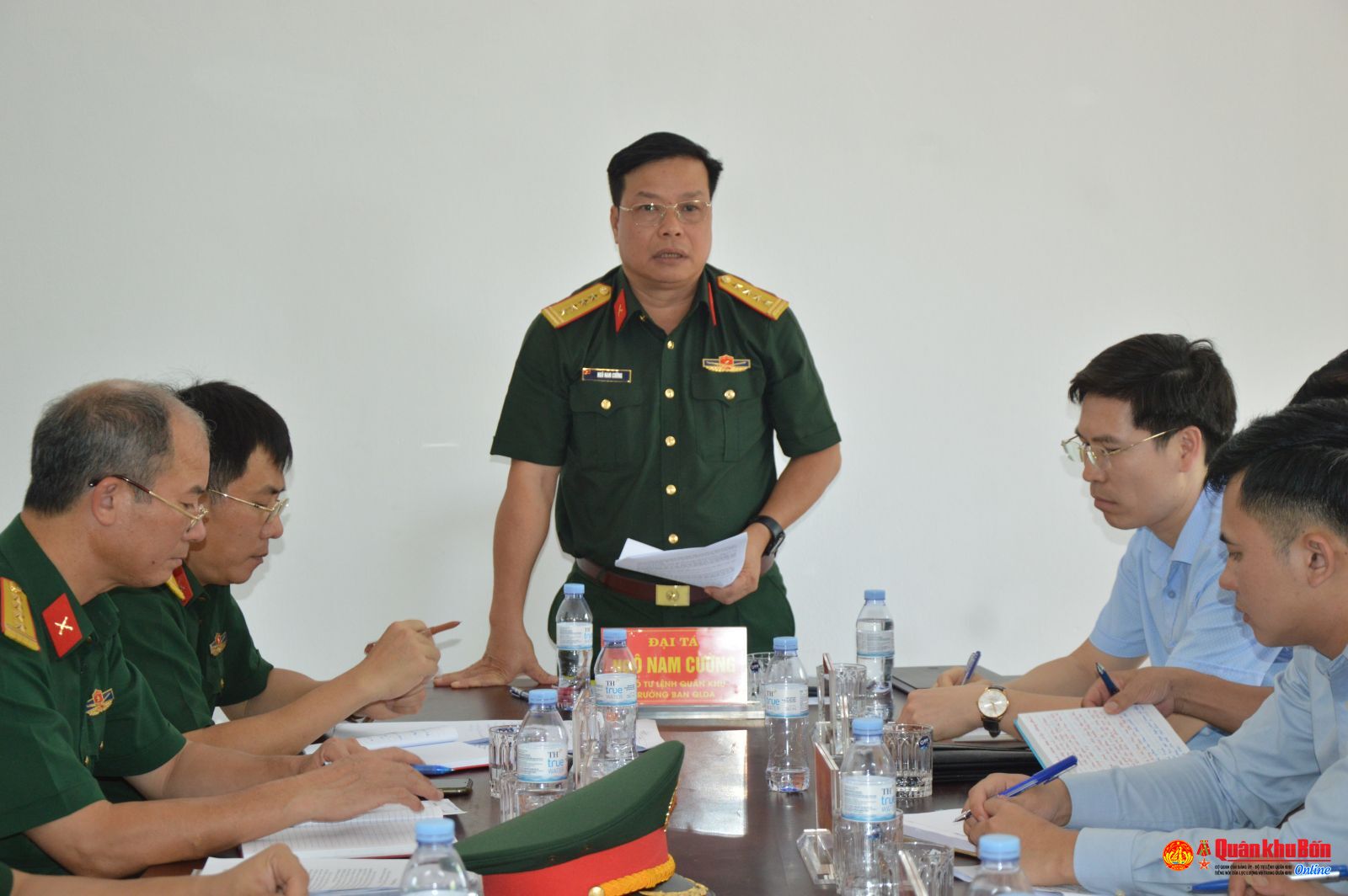 Đại tá Ngô Nam Cường, Phó Tư lệnh Quân khu kiểm tra tiến độ xây dựng doanh trại Lữ đoàn 654