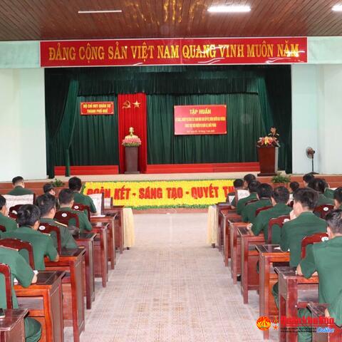Bộ CHQS thành phố Huế: Tập huấn kỹ năng, nghiệp vụ công tác tham mưu cho cấp ủy, chính quyền địa phương