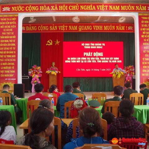Trung đoàn bộ binh 842, Bộ CHQS tỉnh Quảng Trị phát động ra quân làm công tác dân vận, tham gia xây dựng nông thôn mới