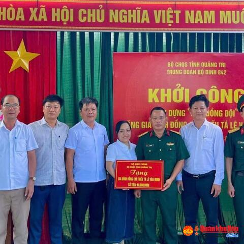 Bộ Chỉ huy Quân sự tỉnh Quảng Trị khởi công xây dựng nhà đồng đội