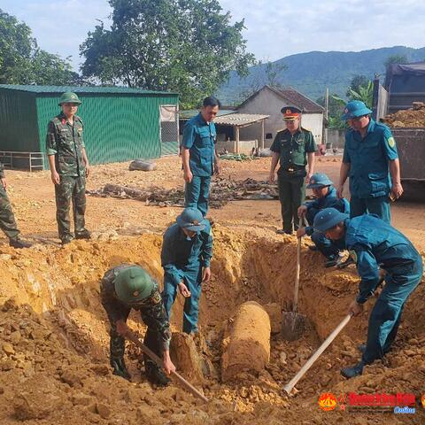 Nghệ An hủy nổ thành công quả bom nặng khoảng 350kg sót lại sau chiến tranh