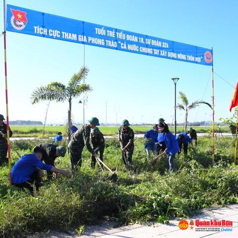 Sư đoàn 324 phối hợp tổ chức "Ngày Chủ nhật xanh" vì cộng đồng