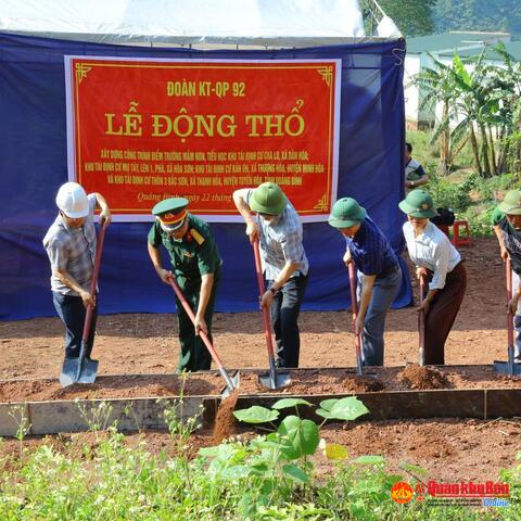 Khởi công xây dựng Điểm trường Mầm non, tiểu học và 3 Khu tái định cư