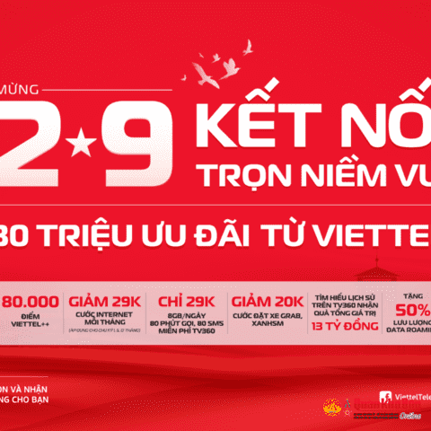 Viettel tung 80 triệu ưu đãi mừng đại lễ 2/9