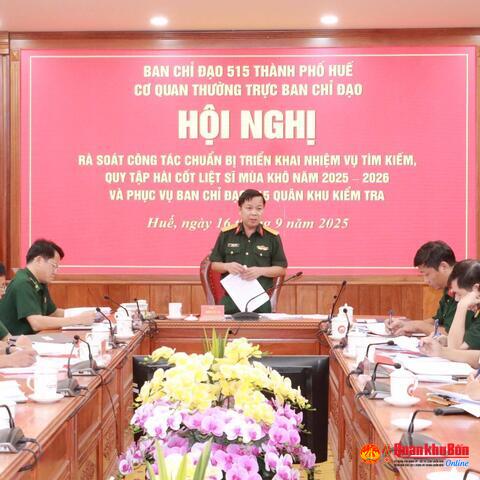 Bộ Chỉ huy Quân sự thành phố Huế: Chuẩn bị tốt tìm kiếm, quy tập hài cốt liệt sĩ mùa khô 2025 – 2026