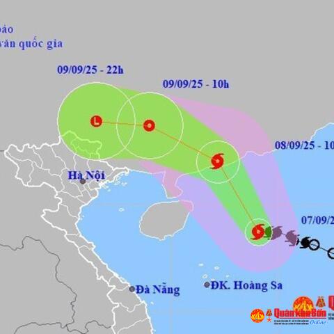 Áp thấp nhiệt đới đã mạnh lên thành bão - cơn bão số 7 (Bão Tapah)