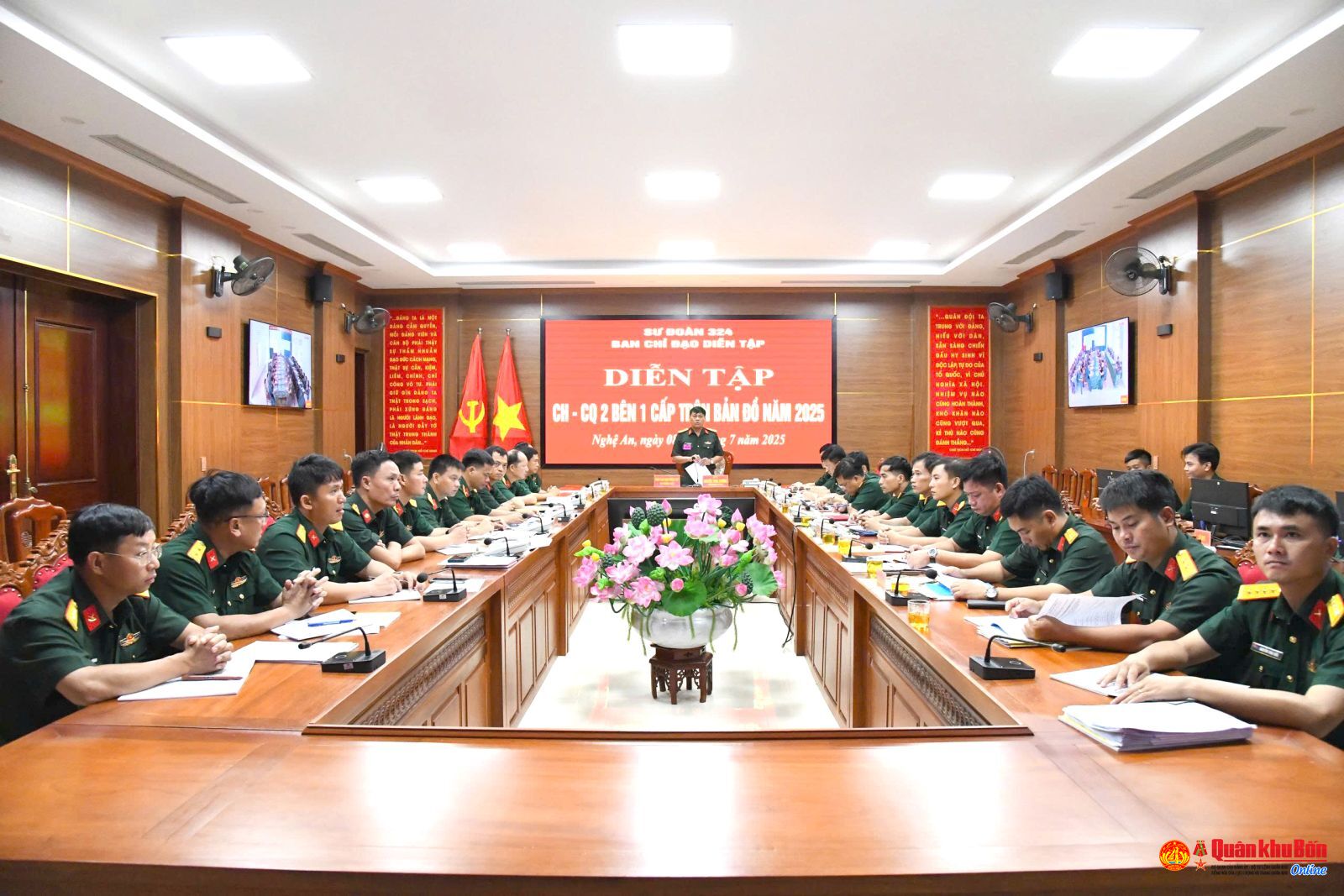 Sư đoàn 324, Quân khu 4: Diễn tập CH-CQ 2 bên 1 cấp trên bản đồ năm 2025