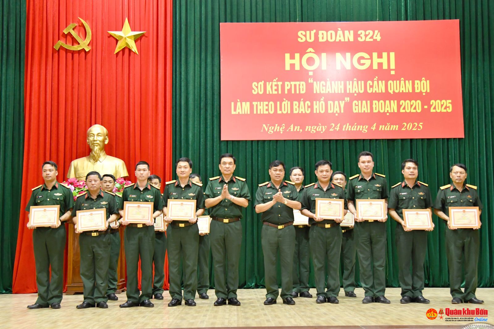 Sư đoàn 324 (Quân khu 4): Sơ kết phong trào thi đua “Ngành hậu cần quân đội làm theo lời Bác Hồ dạy” giai đoạn 2020 - 2025