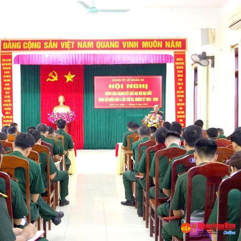 Đảng ủy Lữ đoàn 80 (Quân khu 4): Thông báo nhanh kết quả Đại hội đại biểu Đảng bộ Quân khu 4 lần thứ XII