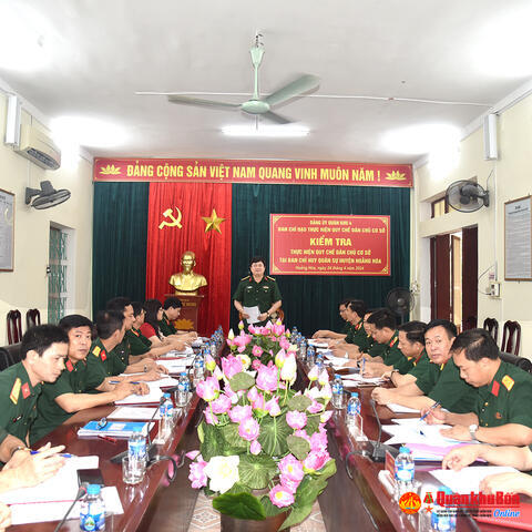 Ban Chỉ huy Quân sự huyện Hoằng Hóa (Thanh Hóa) thực hiện tốt Quy chế dân chủ cơ sở