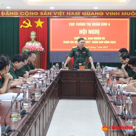 Cục Chính trị Quân khu 4: Giao nhiệm vụ tham gia Hội thao thể dục thể thao Quân khu