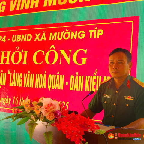 Đoàn Kinh tế - Quốc phòng 4 triển khai thực hiện xây dựng mô hình điểm “Làng văn hóa quân - dân kiểu mẫu”