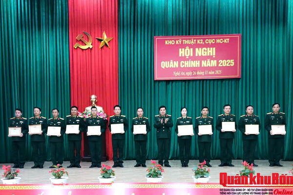 Đảng ủy Kho Kỹ thuật K2, Cục Hậu cần - Kỹ thuật Quân khu 4 lãnh đạo hoàn thành xuất sắc nhiệm vụ năm 2025