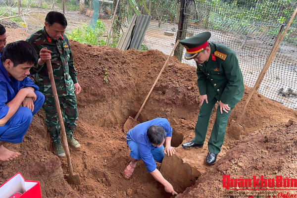 Sư đoàn 968 (Quân khu 4) tìm kiếm, quy tập 1 hài cốt liệt sĩ tại Quảng Trị