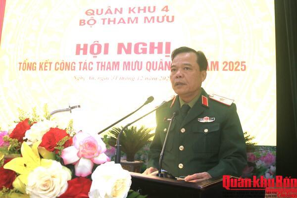 Bộ Tham mưu Quân khu 4 tổng kết công tác tham mưu năm 2025