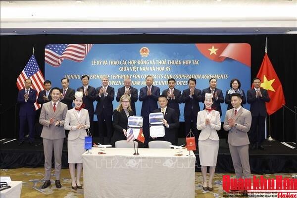 Tổng Bí thư Tô Lâm chứng kiến lễ ký và trao các hợp đồng, thỏa thuận hợp tác của Việt Nam và Hoa Kỳ