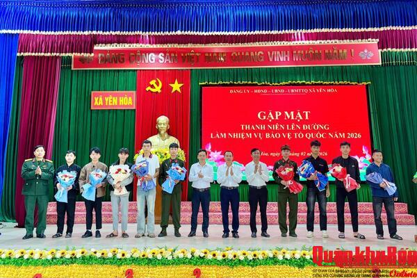 Xã Yên Hòa (Hà Tĩnh) gặp mặt thanh niên nhập ngũ năm 2026